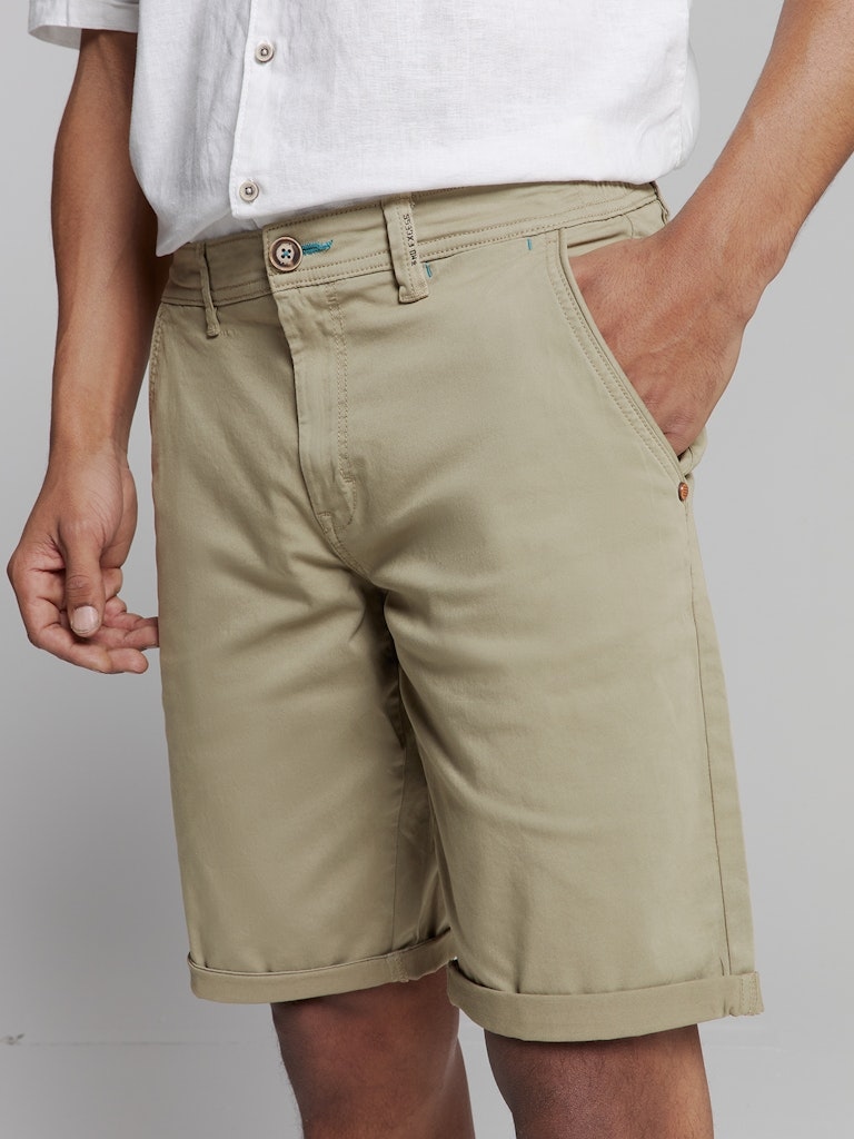 Short Chino Garment Dyed Twill Stretch