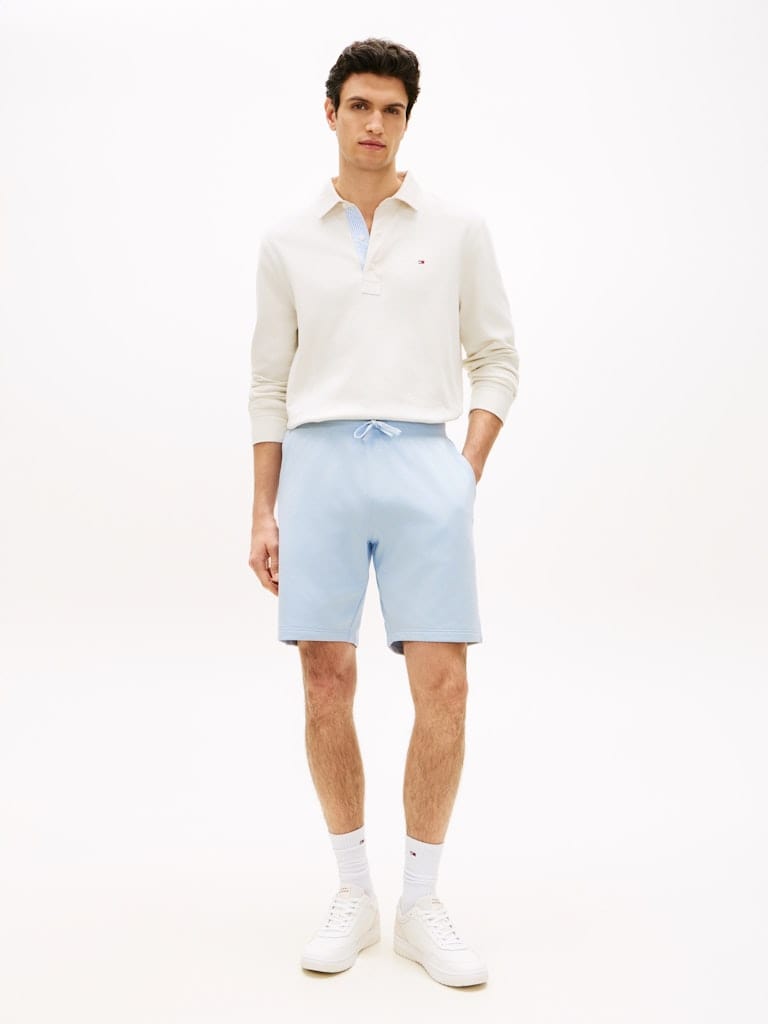 Flag Embroidery Terry Sweat Shorts