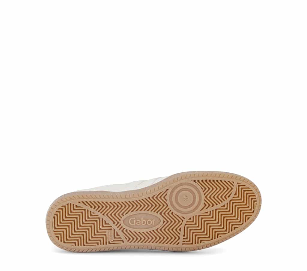 Sneaker low Materialmix Leder creme
