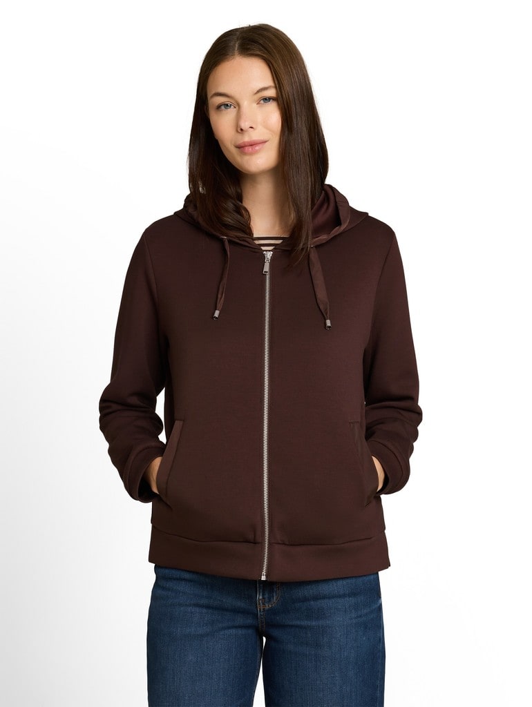 Hoodie Sweatjacke aus Scuba