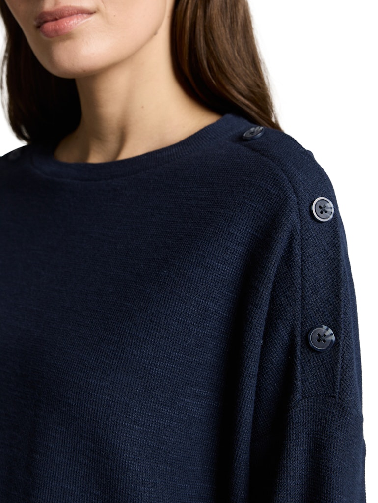 Langarmshirt mit Knopf-Details
