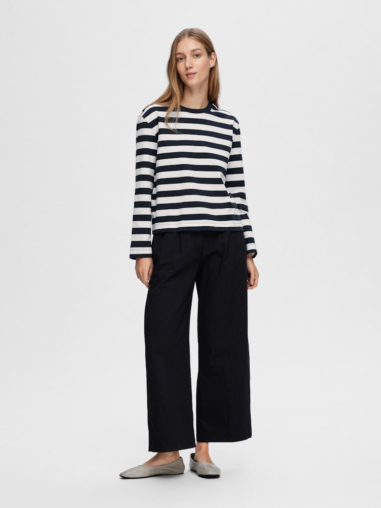 SLWESSENTIAL LS STRIPED BOXY TEE NOOS