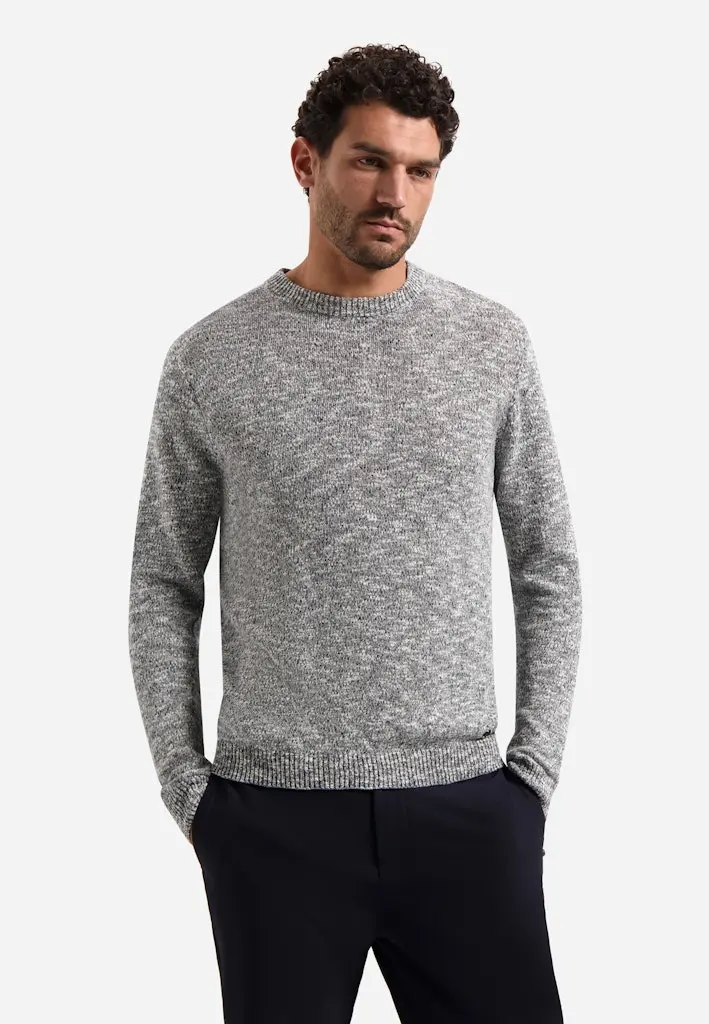 Pullover Crewneck Melange With Linen