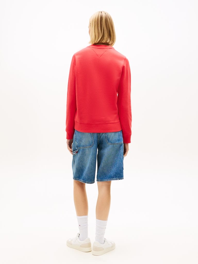 Flag Embroidery Brushed Fleece Sweatshirt