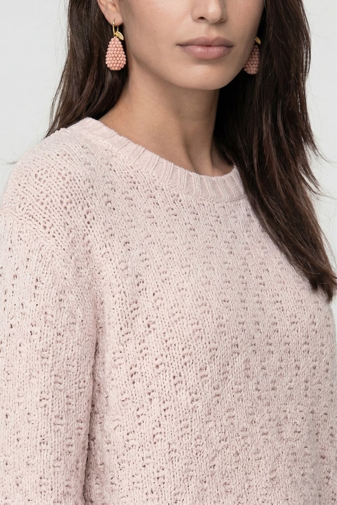 Strickpullover mit Ajour-Struktur