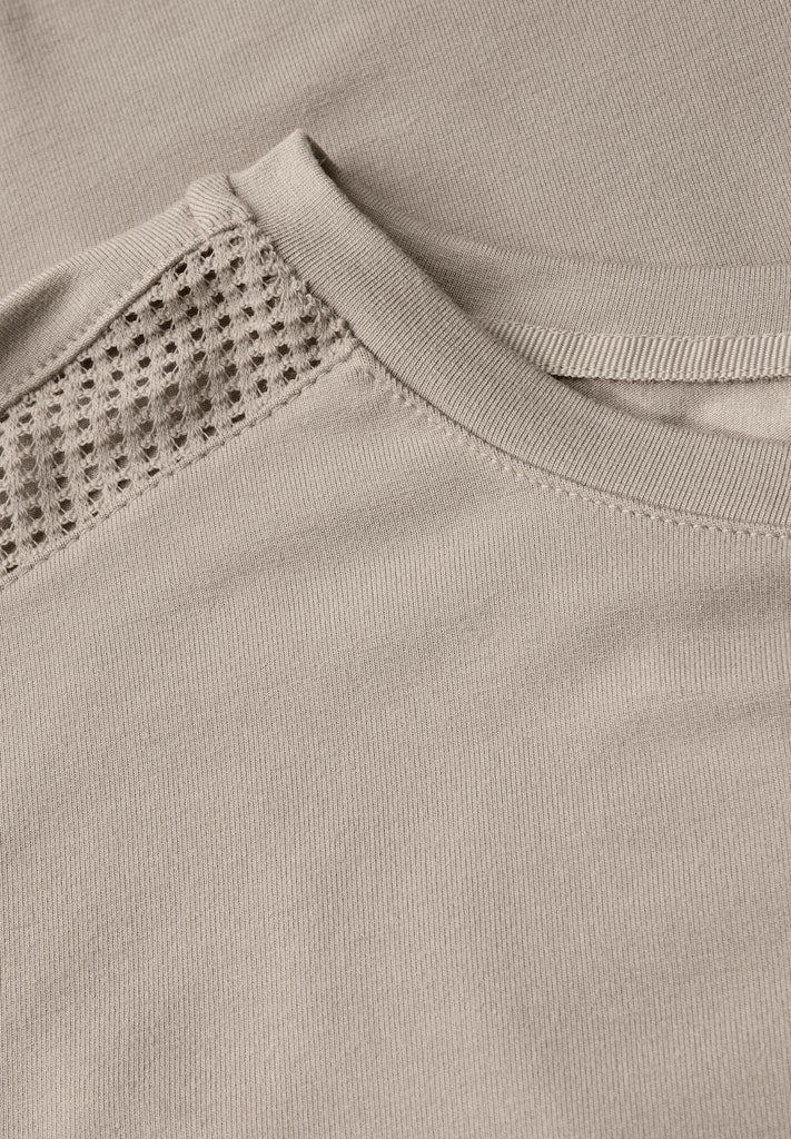 Jersey-Shirt mit Mesh-Detail