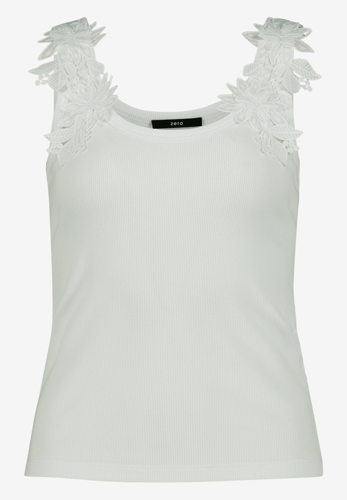 Top mit floraler Spitze