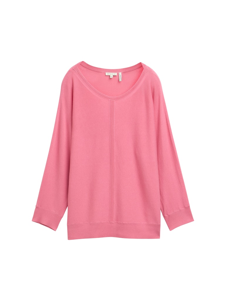 Strickpullover mit U-Boot-Ausschnitt