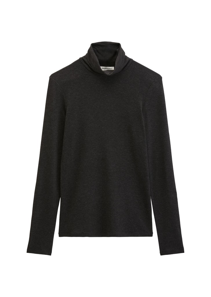 Rollkragen-Longsleeve slim