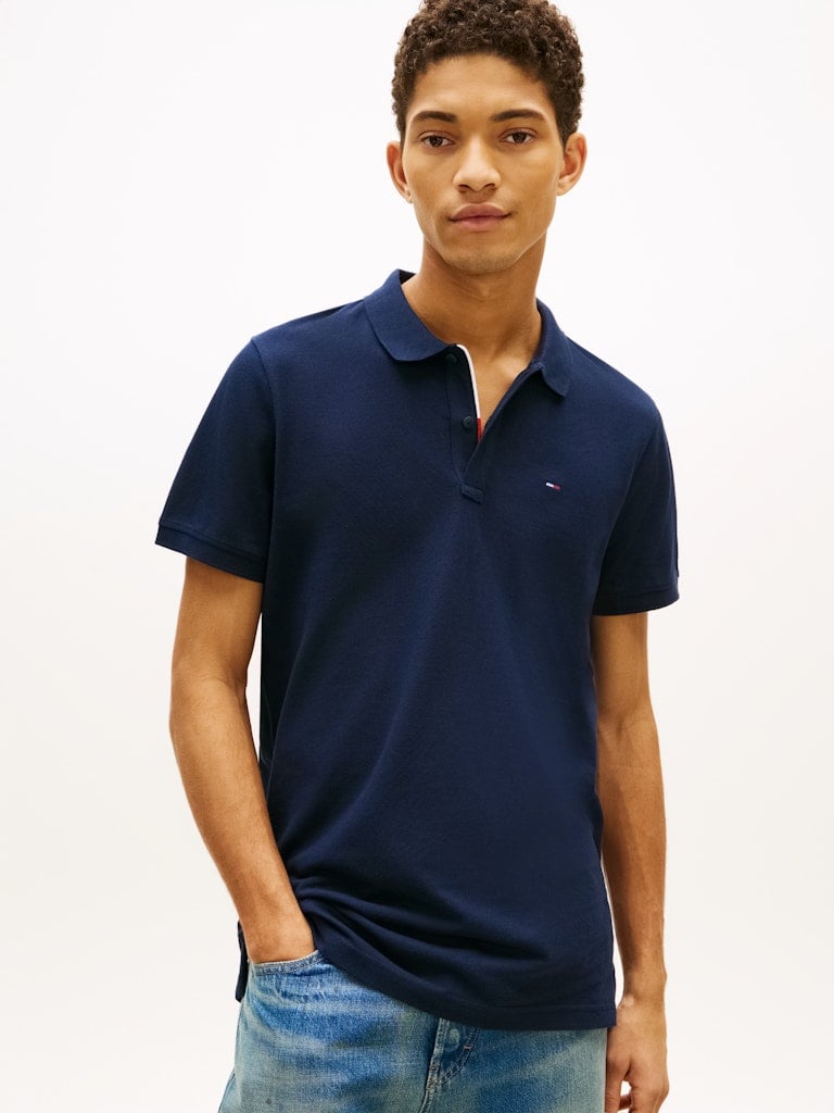 Tommy Flag Slim Fit Pique Polo Shirt