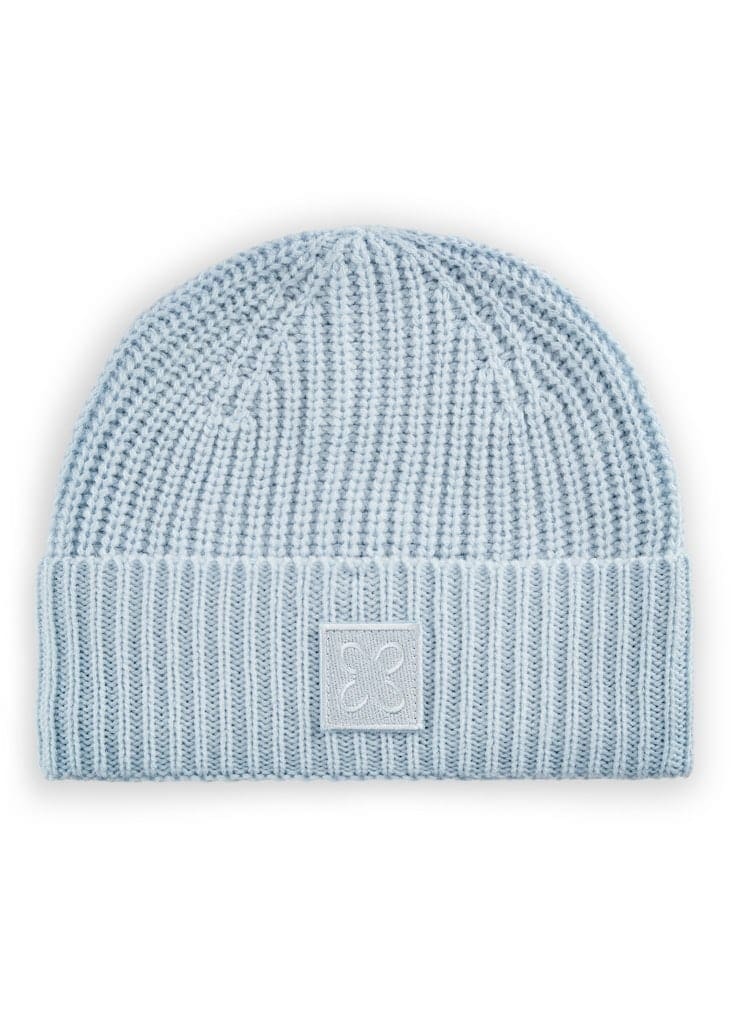 Mütze in weicher Wollmischung aus Rippenstrick