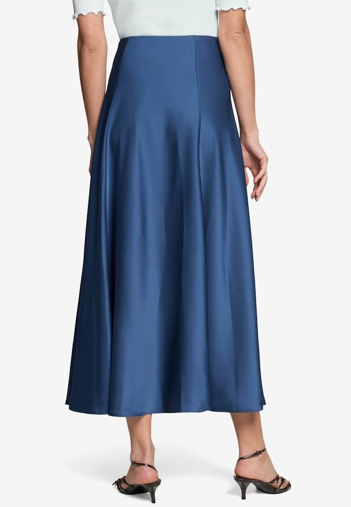 Satinrock Maxi mit Gummibund