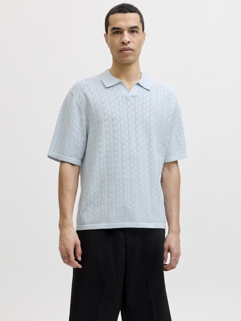 JORTYLER KNIT SS SPLIT NECK POLO SN
