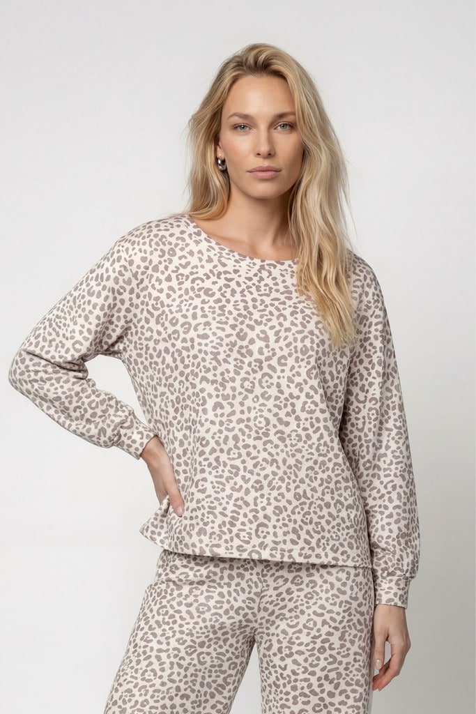 Sweatshirt mit Leomuster