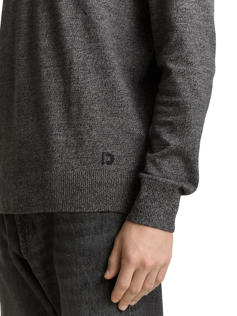 Basic Strickpullover aus Baumwolle