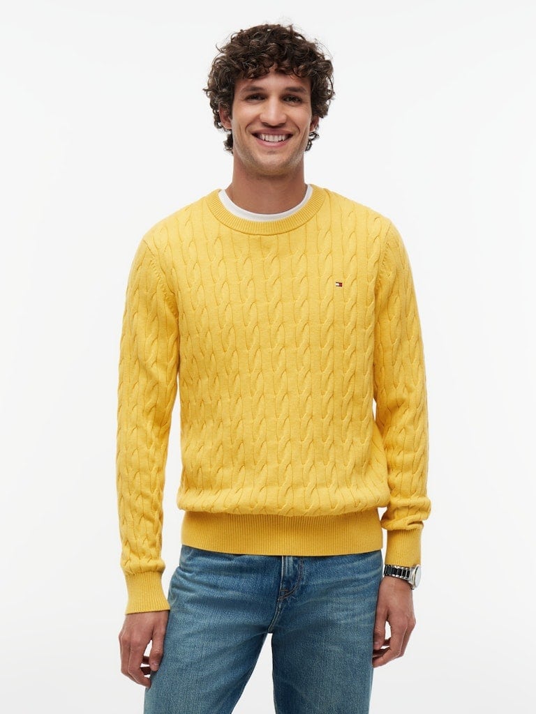 CLASSIC COTTON CABLE CREW NECK