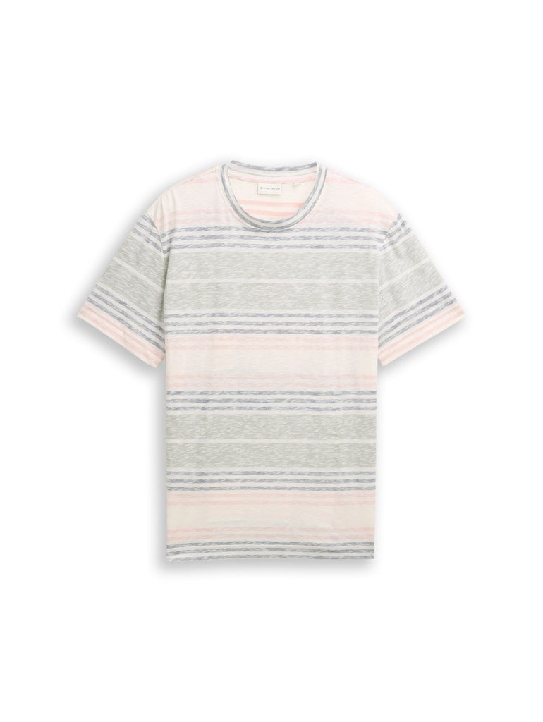 T-Shirt mit Inside-Out Streifenmuster
