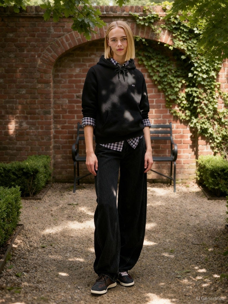 Flag Embroidery Brushed Fleece Hoody