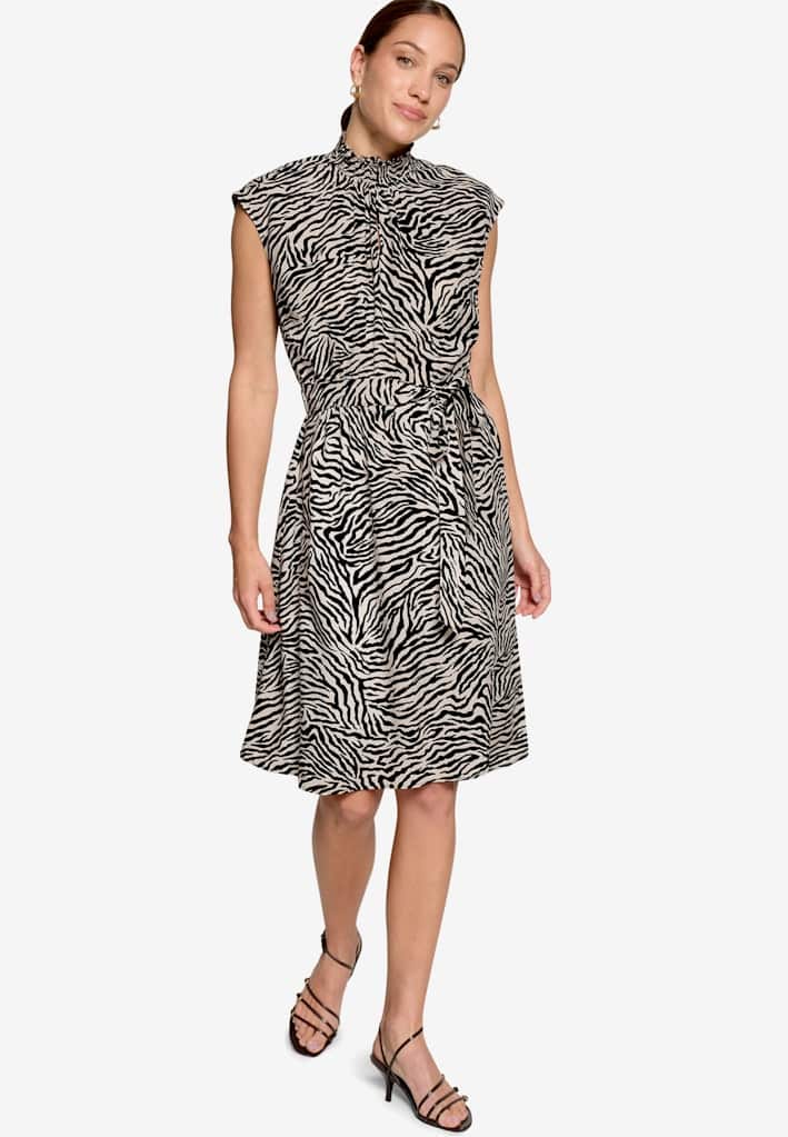Midikleid mit Zebraprint