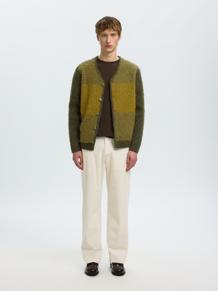 SLMRAI LS KNIT BLOCK CARDIGAN