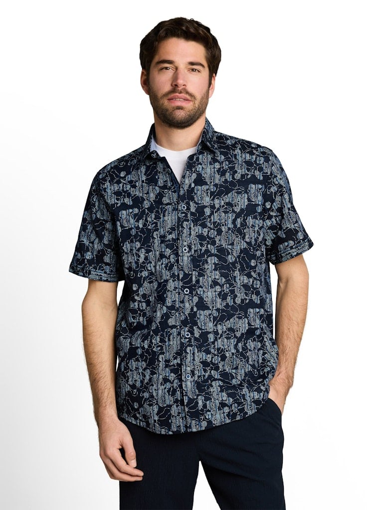 Regular Fit Kurzarmhemd mit Muster