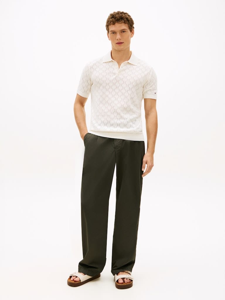 Regular Fit Pointelle Polo Shirt