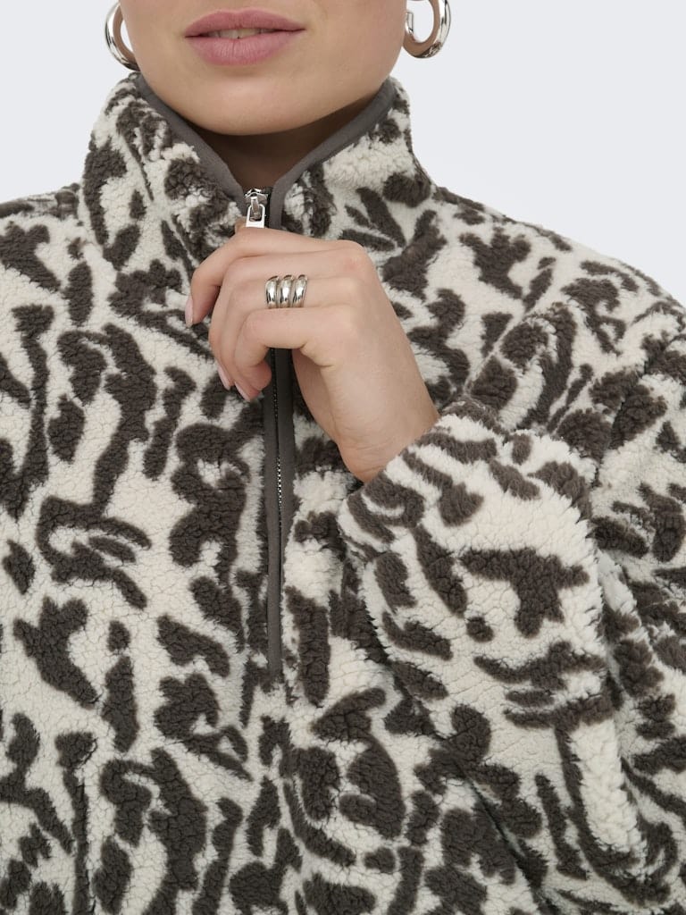 ONLNEW DALLAS L/S HIGHNECK ZIP SWT NOOS