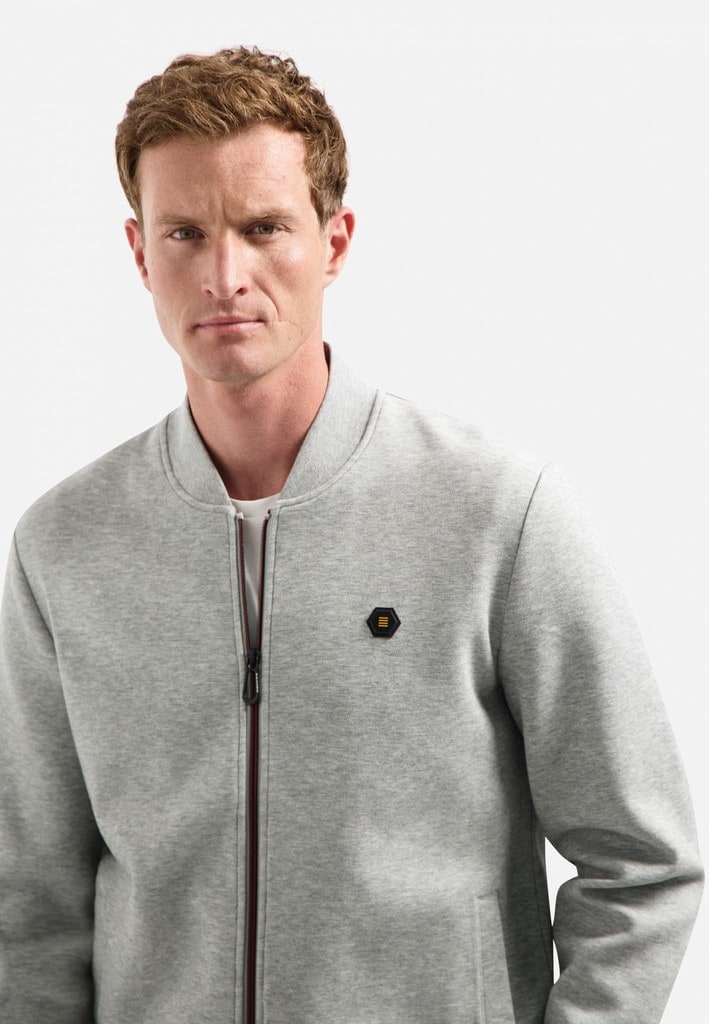 Sweater Full Zipper Pique Bomber