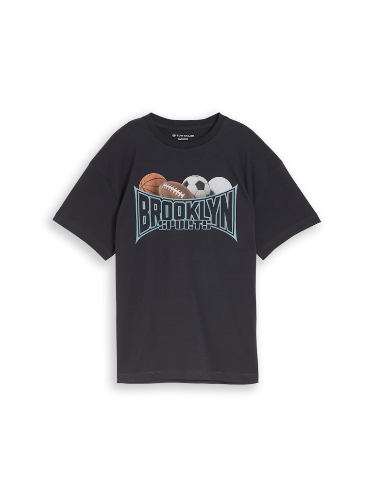 Oversize T-Shirt mit Foto-Print
