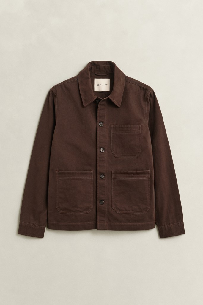 Hemdjacke aus gebürstetem Twill