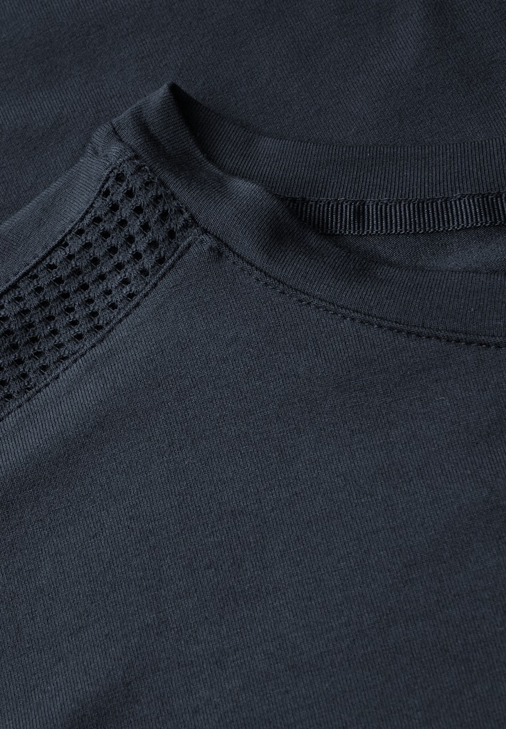 Jersey-Shirt mit Mesh-Detail