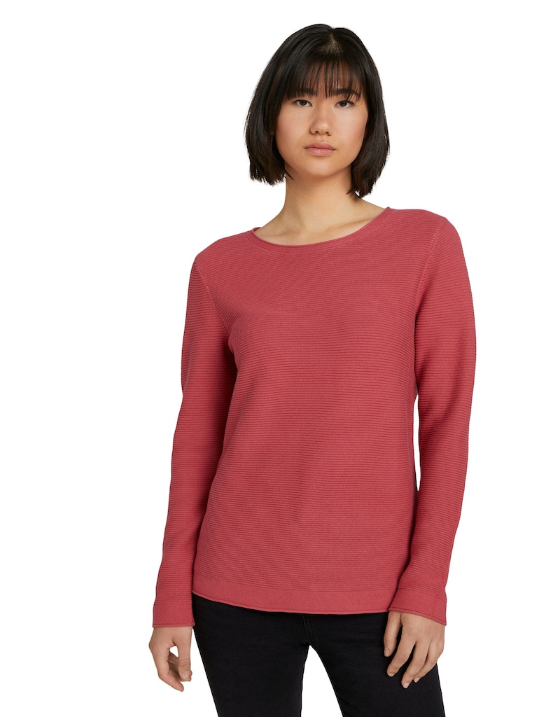 Strickpullover mit Rundhalsausschnitt