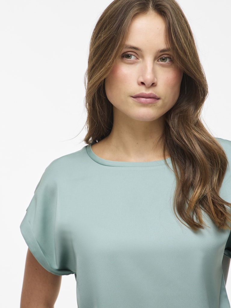VIELLETTE S/S SATIN TOP - NOOS