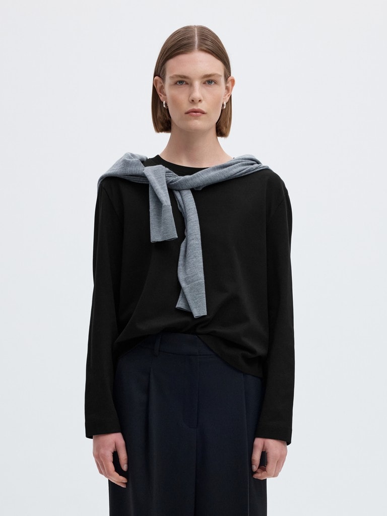 SLWESSENTIAL LS BOXY TEE NOOS