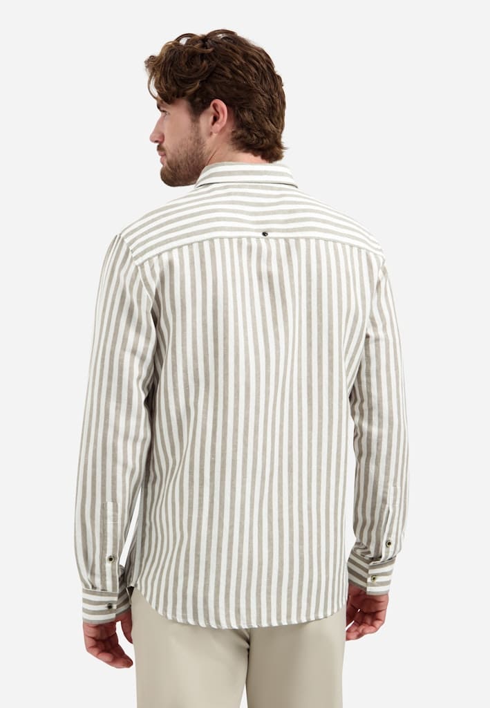 Shirt Vertical Big Stripe With Linen