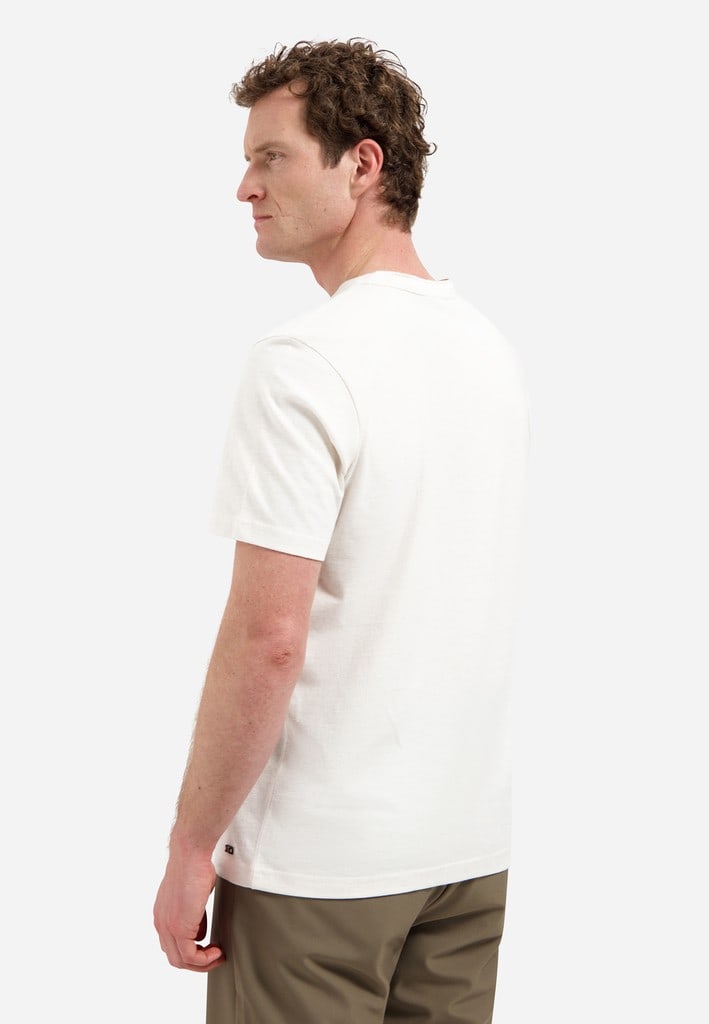 T-Shirt Granddad Half button Melange