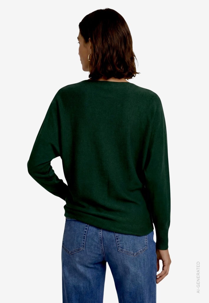 Strickpullover mit Fledermausärmeln
