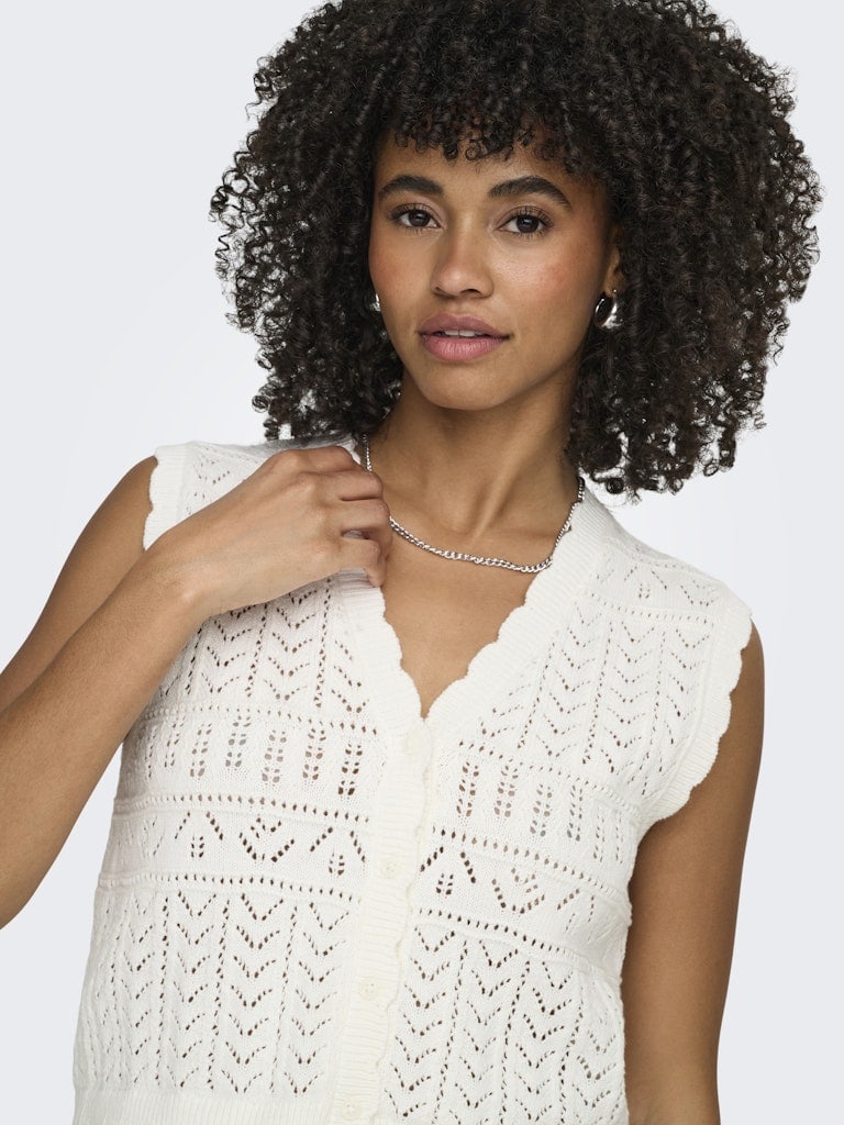 ONLIRINA V-NECK BUTTON VEST KNT NOOS