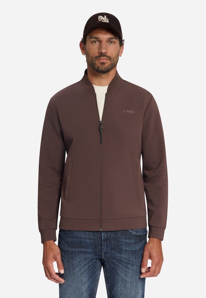 Sweater Full Zip Bomber Collar
