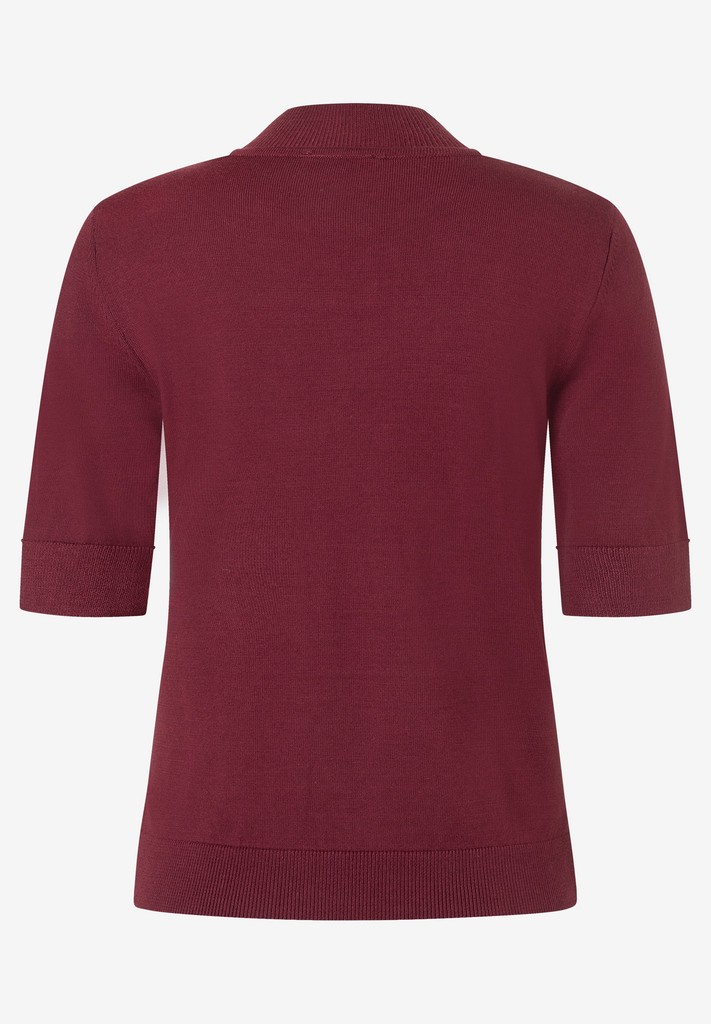 Turtleneck-Pullover mit kurzen Ärmeln