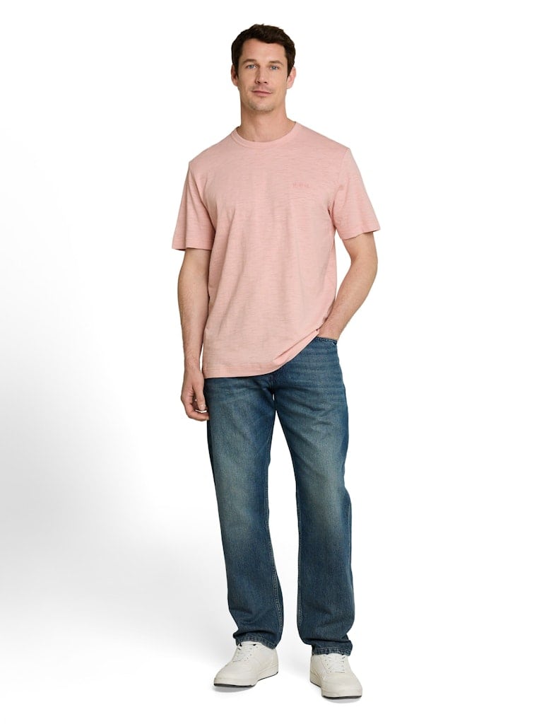 T-Shirt in Melange-Optik