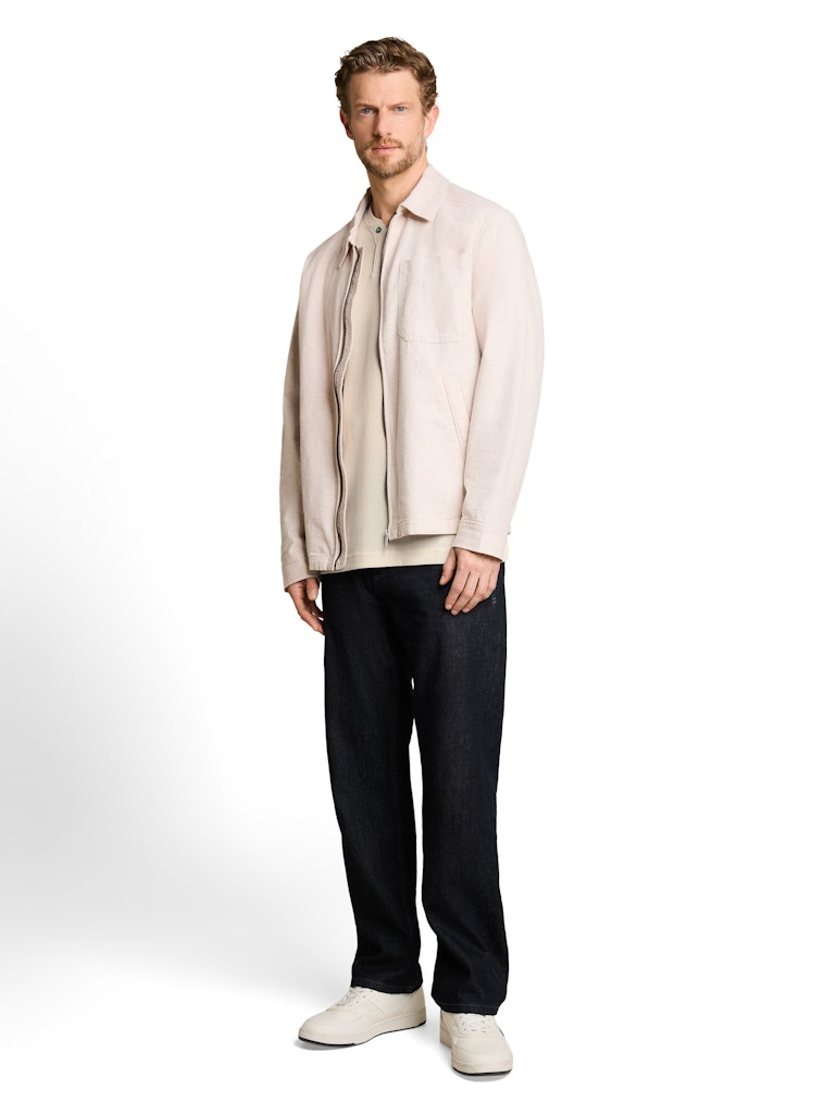 Henley T-Shirt mit Waffelstruktur