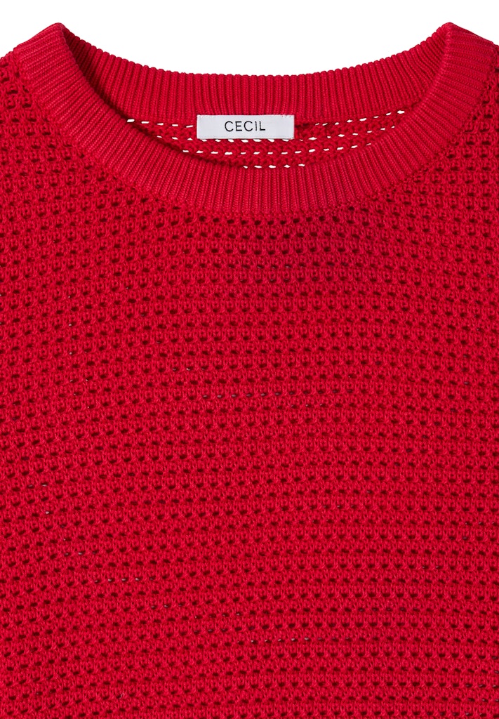 Kurzarm Pullover mit Struktur