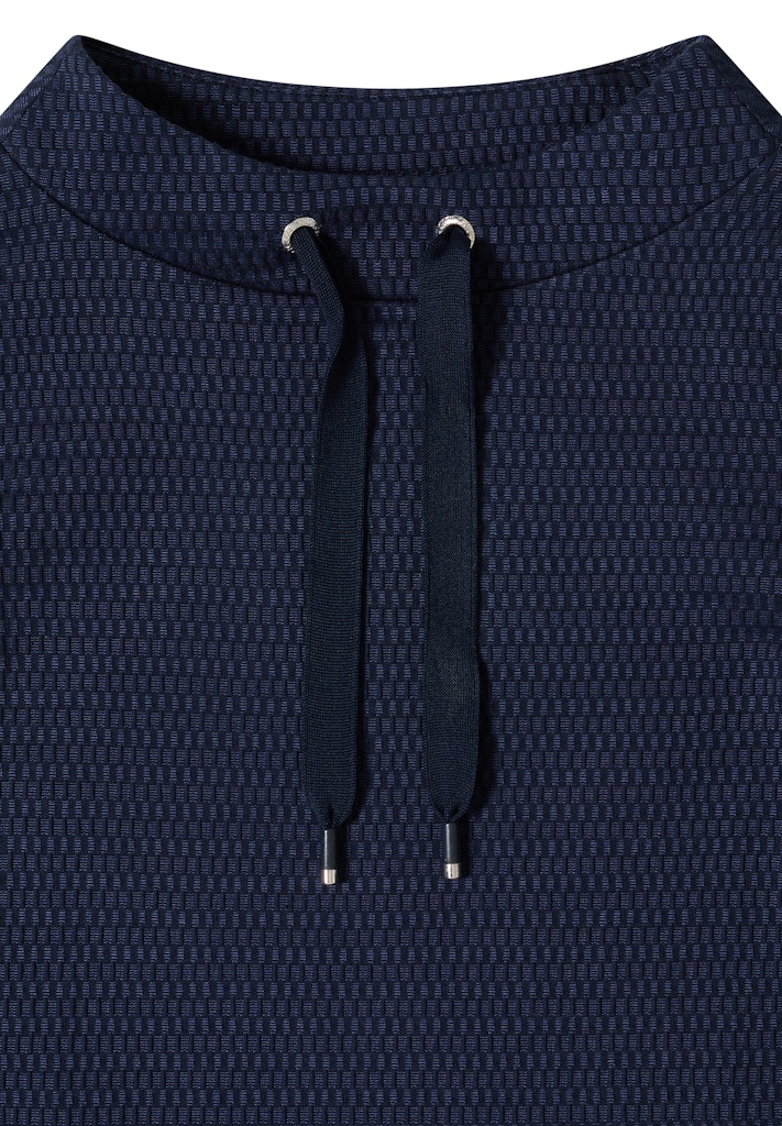 Shirt mit Funnel Neck im Two-Tone-Look