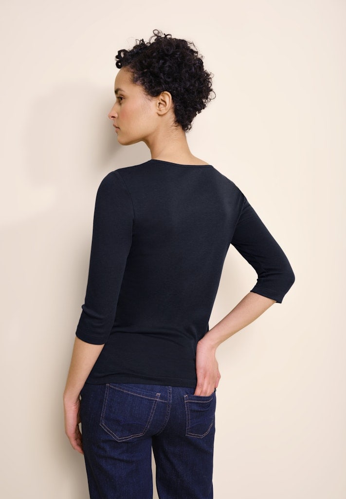 Basic T-Shirt mit 3/4 Arm