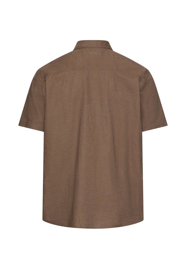 Kurzarmhemd aus Leinenmix