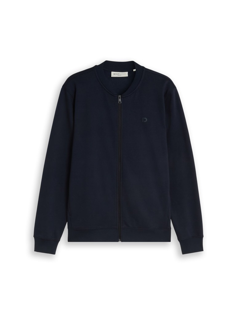Sweatjacke mit Bomberkragen