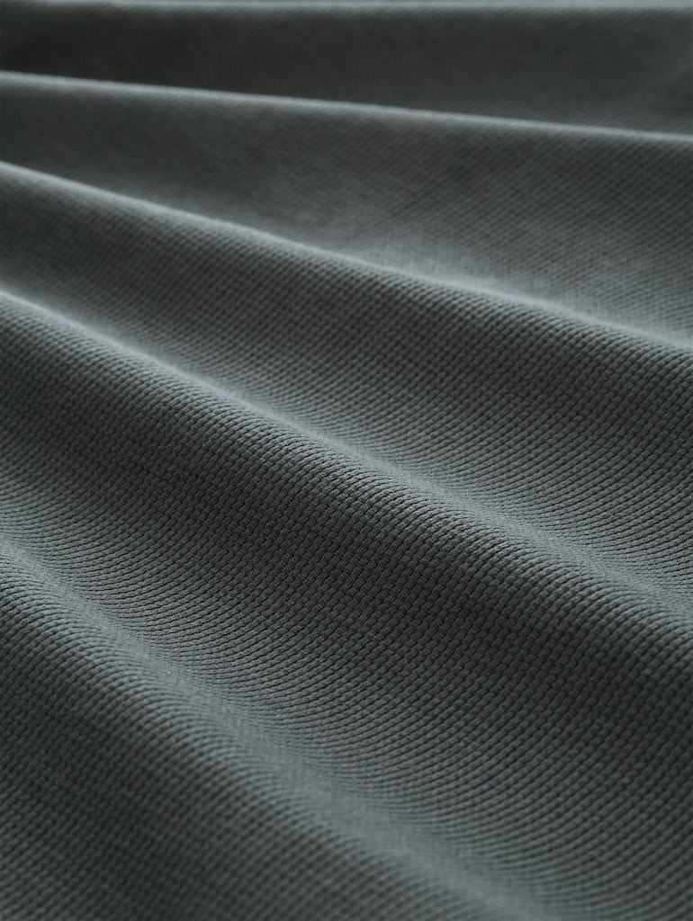 Langarm Poloshirt mit Waffelstruktur
