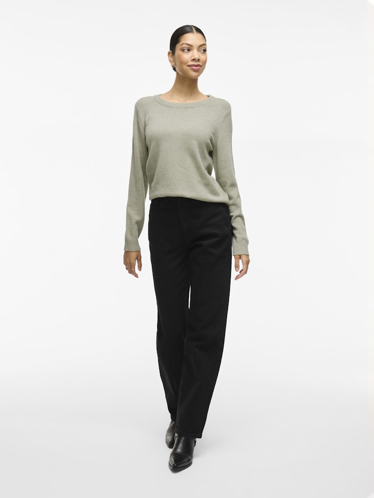 VIRIL O-NECK L/S KNIT TOP - NOOS
