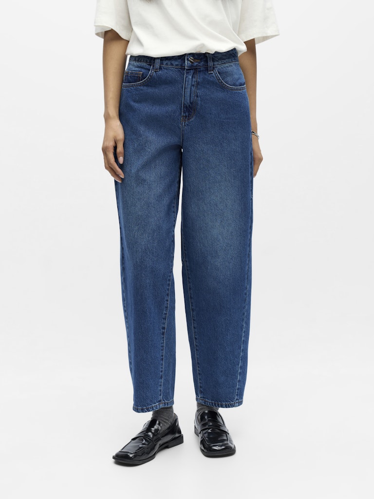 OBJMIU ZOE MW BARREL ANKLE JEANS NOOS
